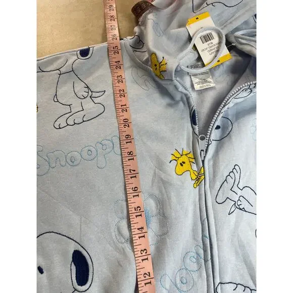 Peanuts Snoopy & Woodstock Hoodie Size M Blue Full Zip Jacket Women’s NWT - Picture 7 of 7